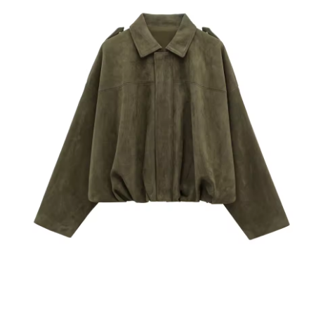 Giacca Scamosciata Oversize Giada™ – Perfetta per la Mezza Stagione
