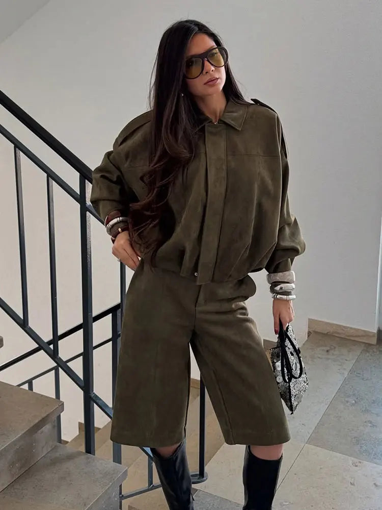 Giacca Scamosciata Oversize Giada™ – Perfetta per la Mezza Stagione