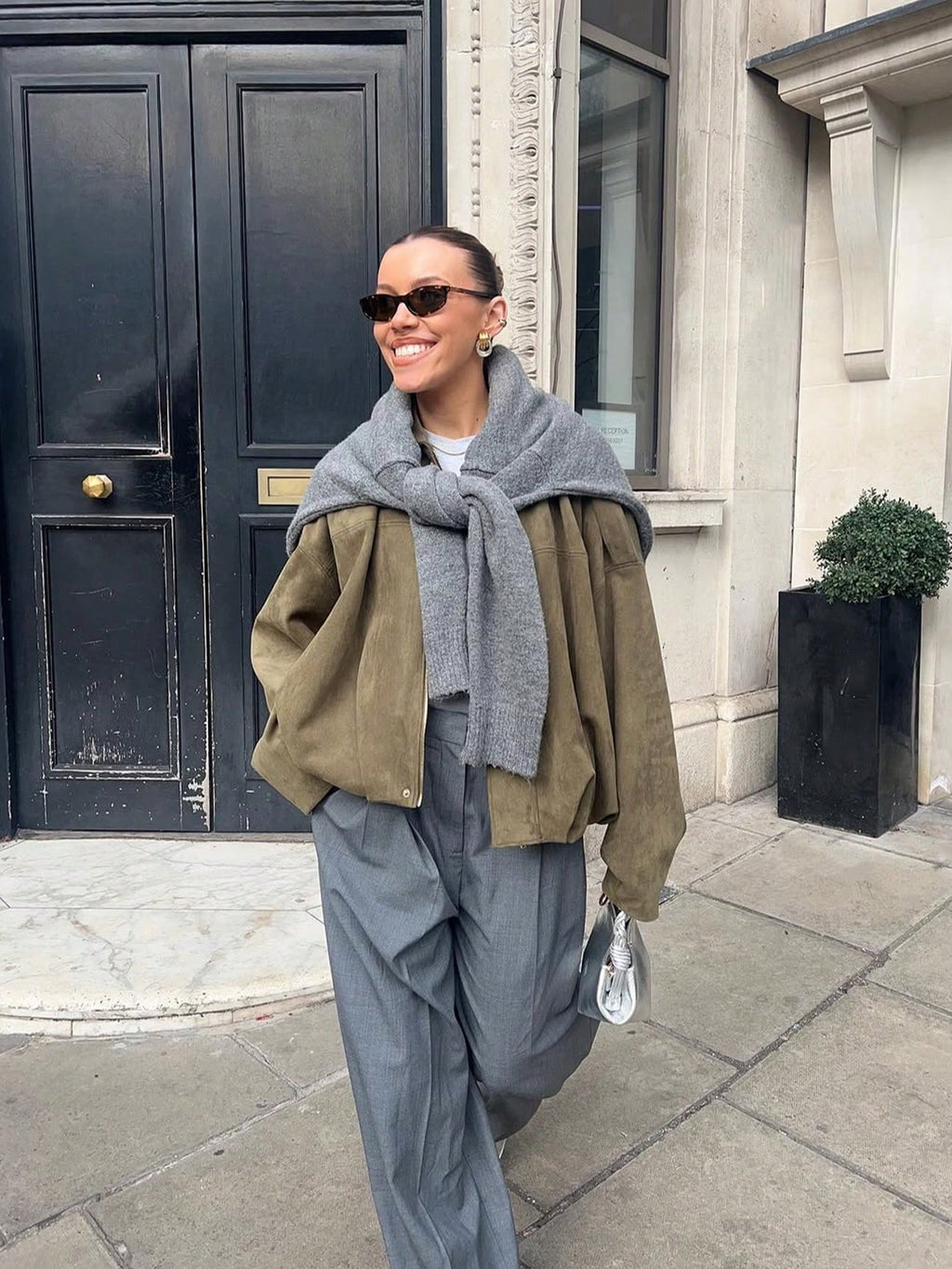 Giacca Scamosciata Oversize Giada™ – Perfetta per la Mezza Stagione
