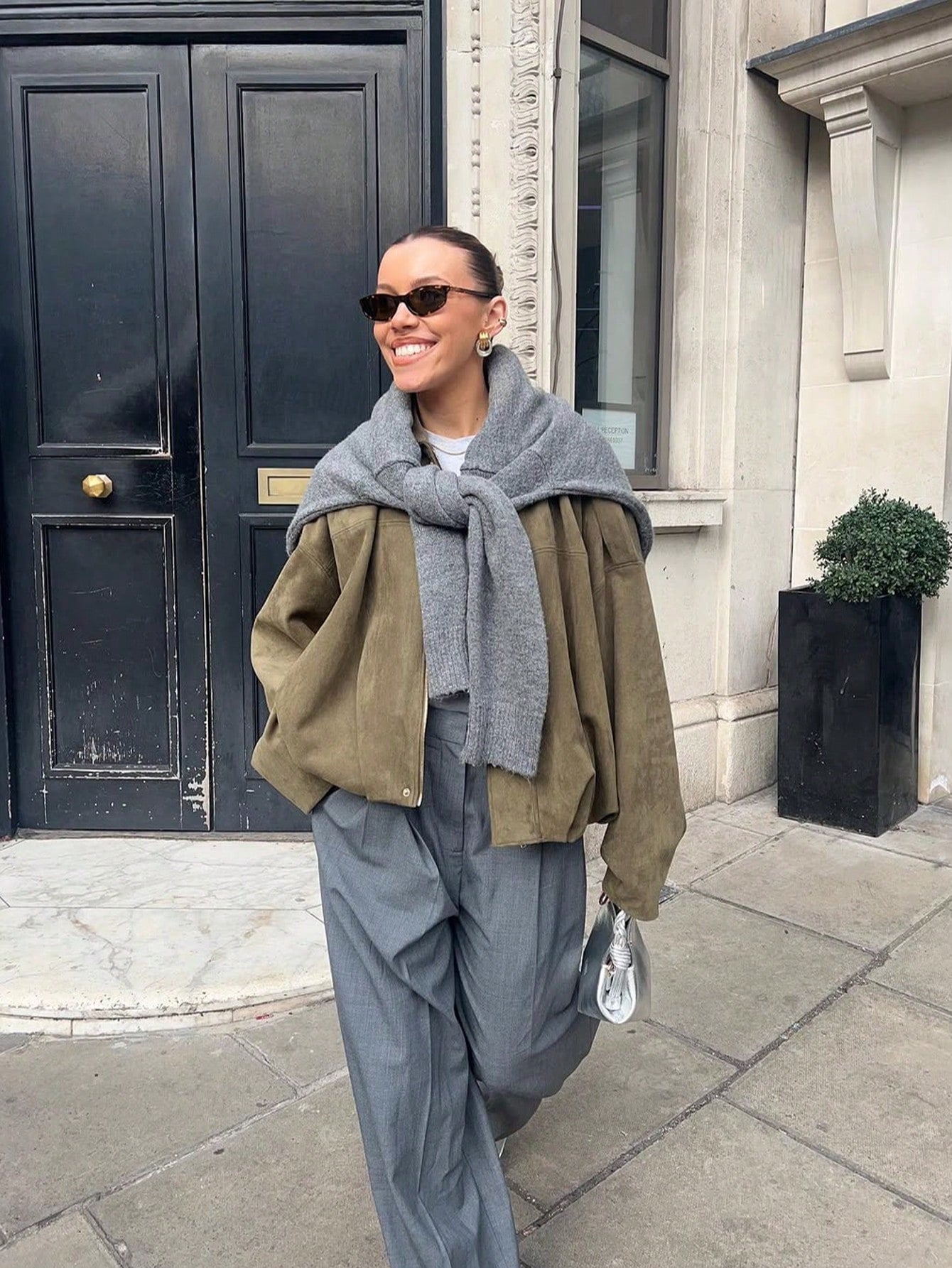 Giacca Scamosciata Oversize Giada™ – Perfetta per la Mezza Stagione