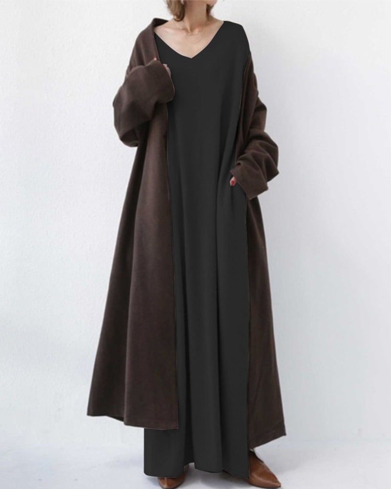Eudora - Abito V-Neck Elegante e Casual