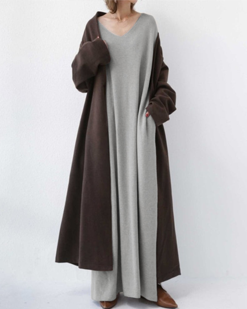 Eudora - Abito V-Neck Elegante e Casual