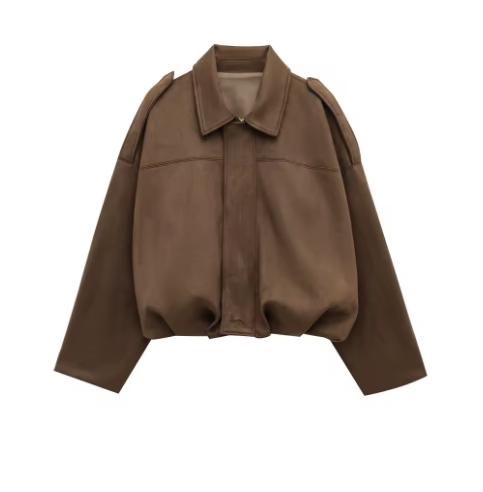 Giacca Scamosciata Oversize Giada™ – Perfetta per la Mezza Stagione