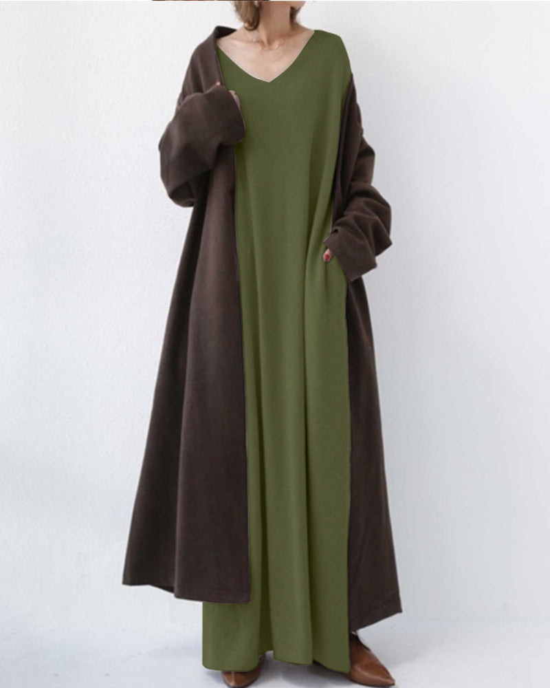 Eudora - Abito V-Neck Elegante e Casual